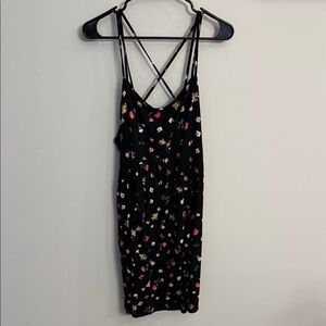 Old Navy Black Floral Mini Dress